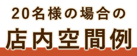 20名様の場合の店内空間例